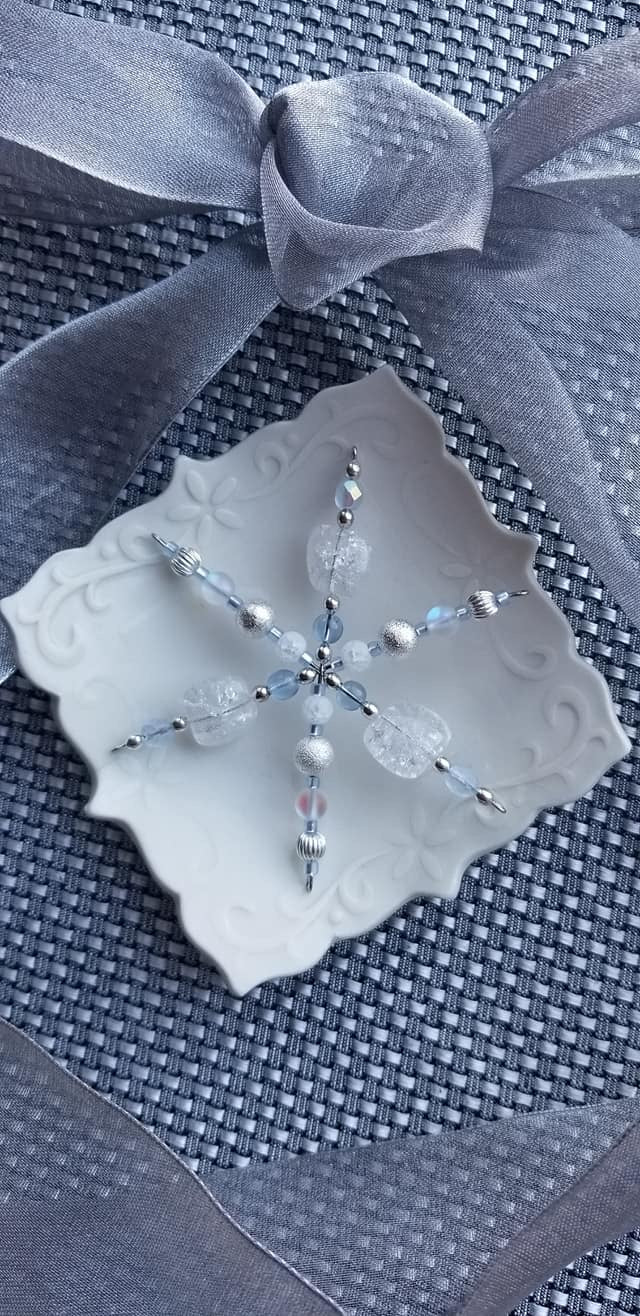 Beaded Snowflake Ornaments