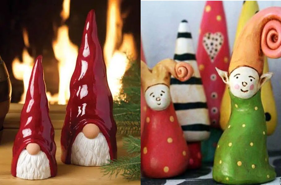 Santa or Elf Making Family Pottery Workshop